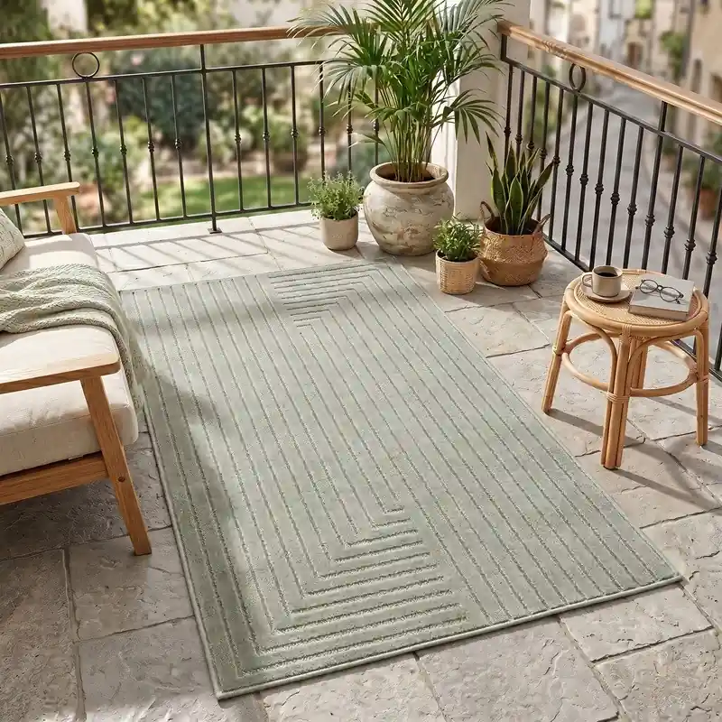 Dywan uniwersalny Nova 3D Geometria oliwkowy 80 cm x 250 cm Tylko dziś