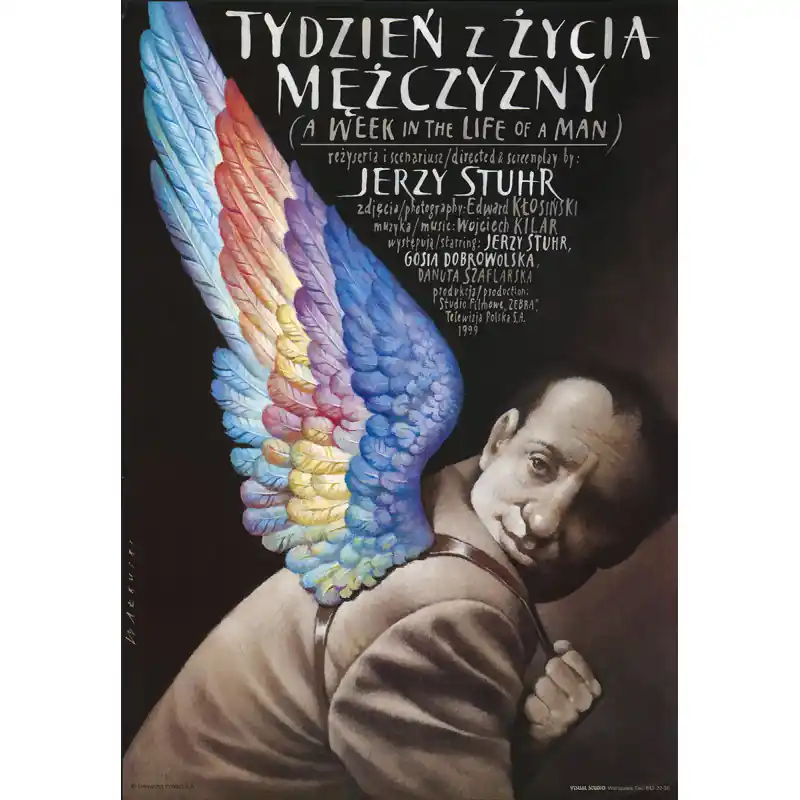 A Week in the Life of a Man, Polish Film Poster Designed by Wiesław Wałkuski, 1999 Bestseller