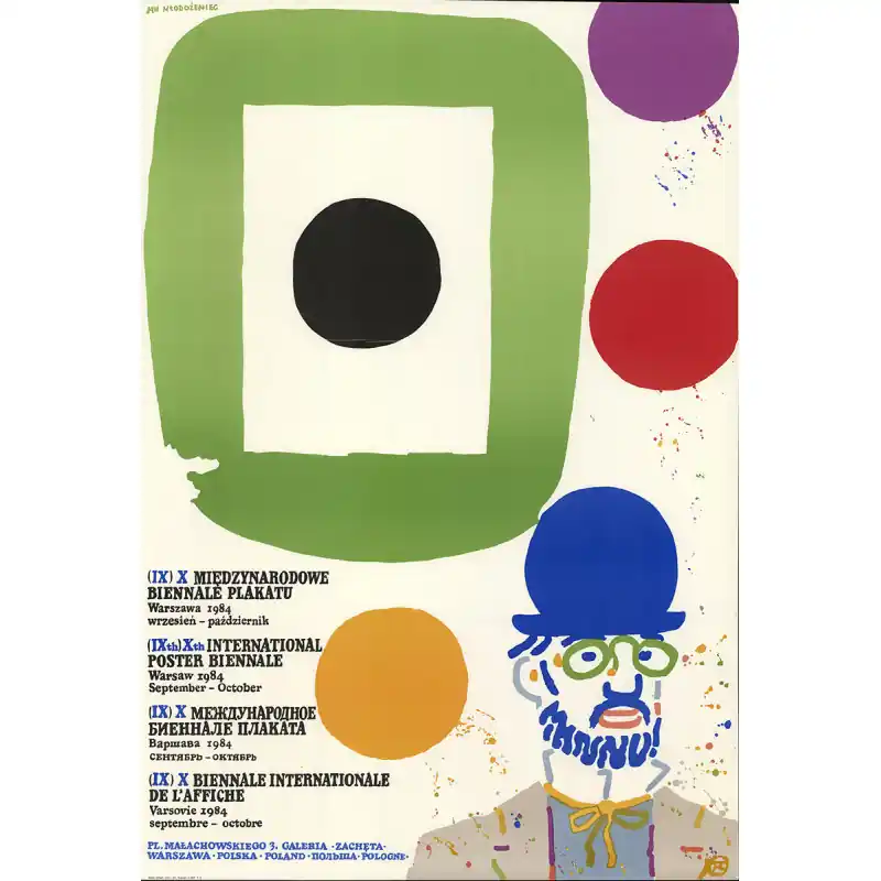 10th International Poster Biennale Warsaw, 1984, Poster by Jan Mlodozeniec Do wyczerpania zapasów