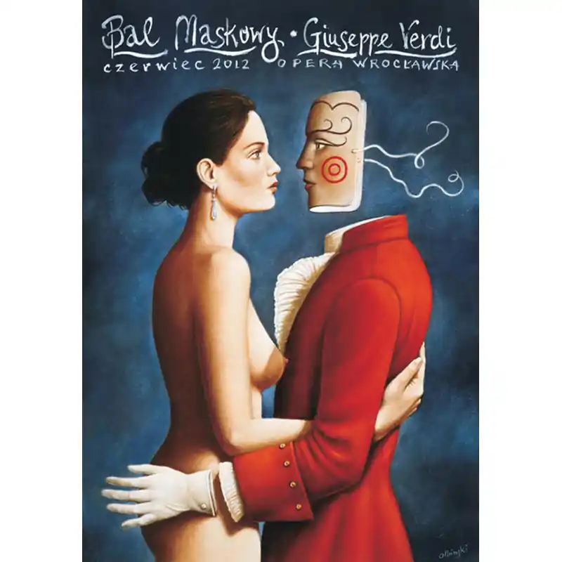 A Masked Bal, Verdi, Polish Opera Poster Zniżka