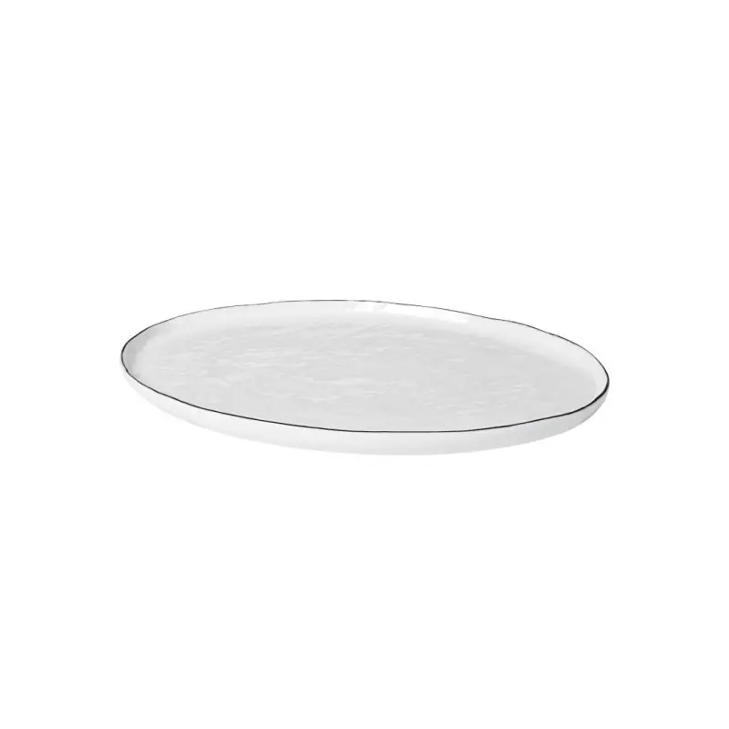 Szybka dostawa talerz owalny SALT, 26,5x38,5 cm biała porcelana, Broste Copenhagen