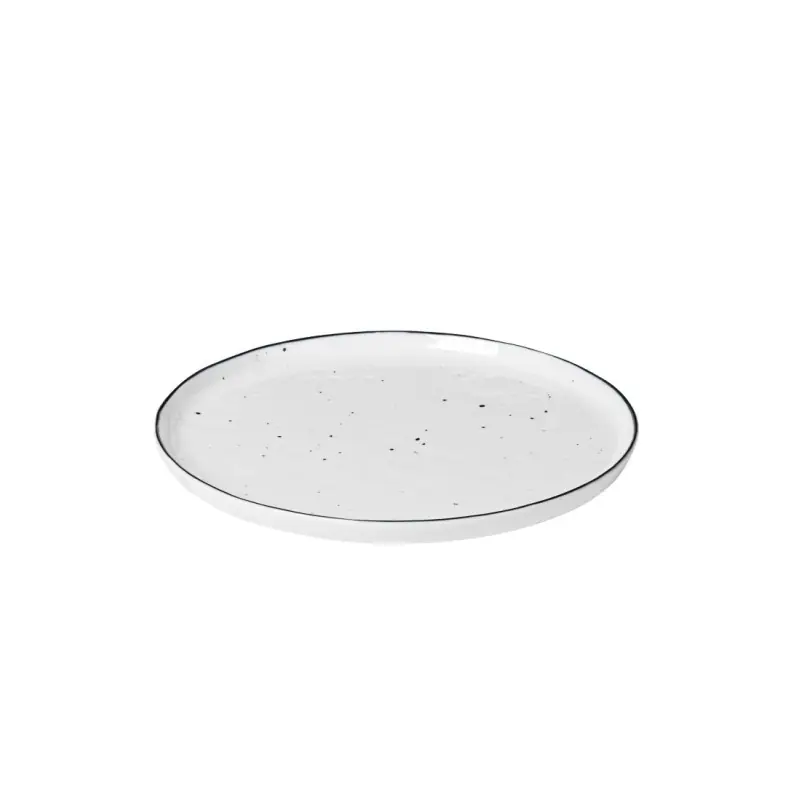 talerz SALT w kropki, Ø22 cm biała porcelana, Broste Copenhagen Rabat