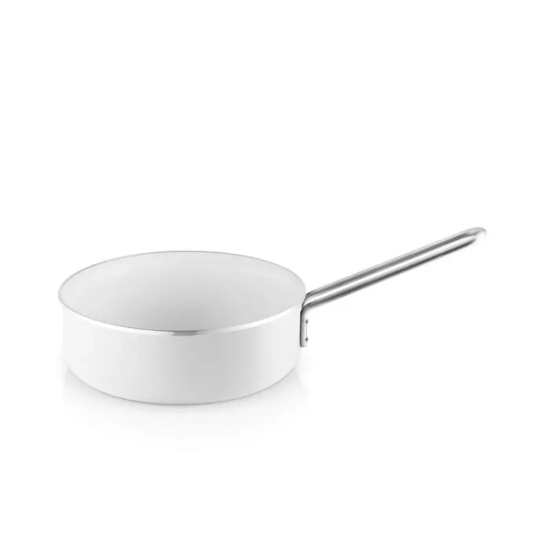 Tani Patelnia wysoka z powłoką ceramiczną White Line Ø24cm, Eva Trio