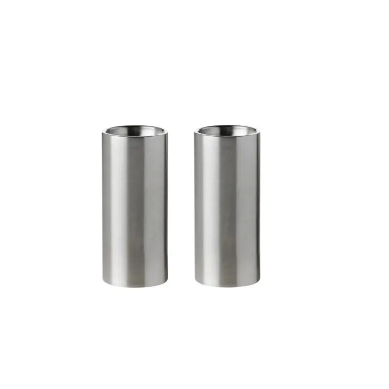 solniczka i pieprzniczka Cylinda srebrne Stelton Premium