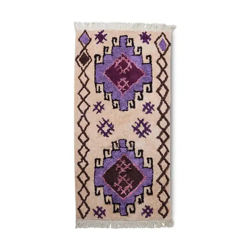 Dywanik łazienkowy Bohemian 60x175, fioletowy, HKLiving Tylko do końca tygodnia
