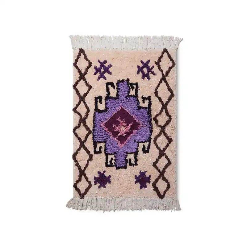 Dywanik łazienkowy Bohemian 60x90, fioletowy, HKLiving Łatwy zwrot