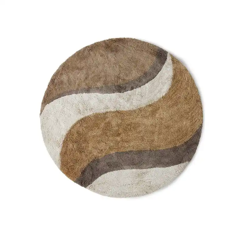 Dywanik łazienkowy Waves, Ø120 cm, HKliving Ekspresowa dostawa
