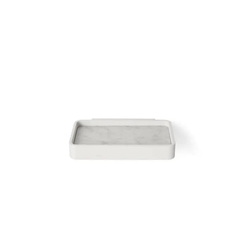 Półka pod prysznic/mydelniczka z marmuru Norm Bath, biała, Audo Wyprzedaż