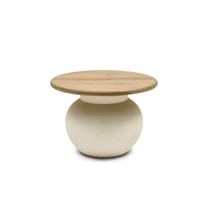 Popularny Stolik kawowy Cala Nova 60cm, drewniany blat, Riviera Maison