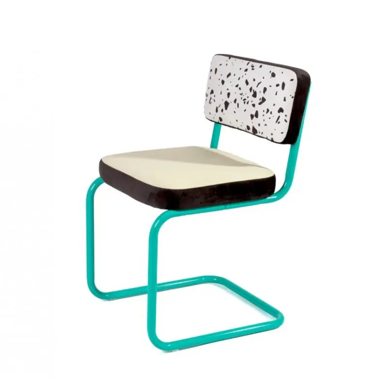 Krzesło Superchair Terrazo, jasno żółte siedzisko z czernią, Seletti Nie przegap