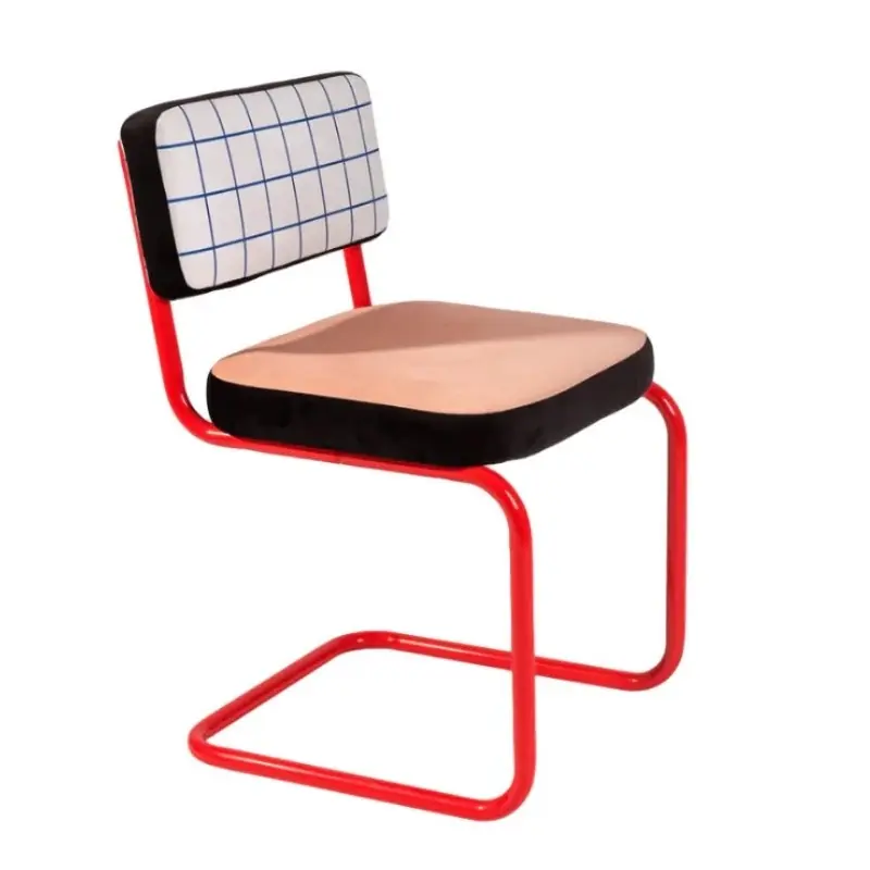 Krzesło Superchair Blue Grid, łososiowe siedzisko z czernią, Seletti Bezpieczna płatność