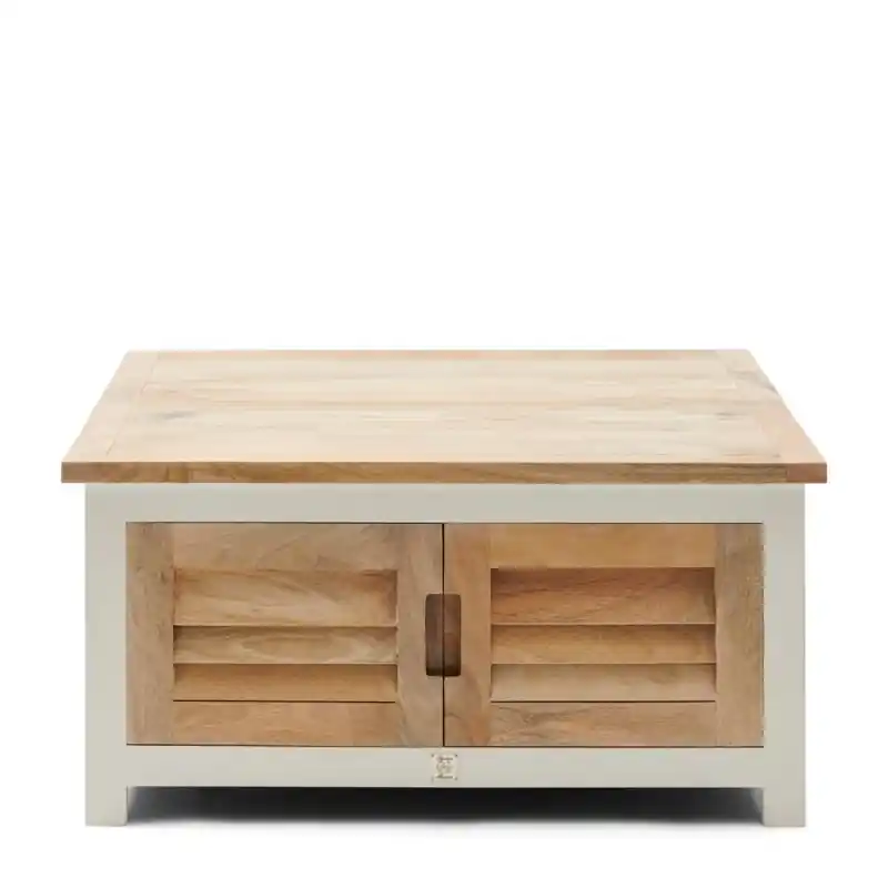 Premium Stolik kawowy Pacifica 90x90 cm, jasne drewno, Riviera Maison