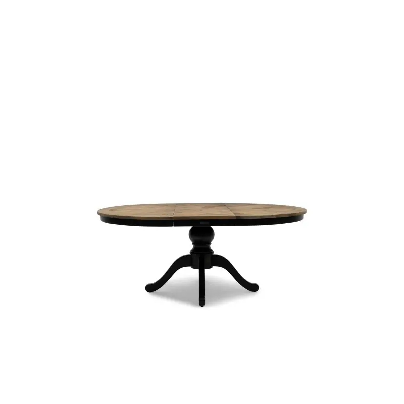 Stół do jadalni Le Marais 140/190 cm,rozkładany, drewno, czarna podstawa, Riviera Maison Rabat