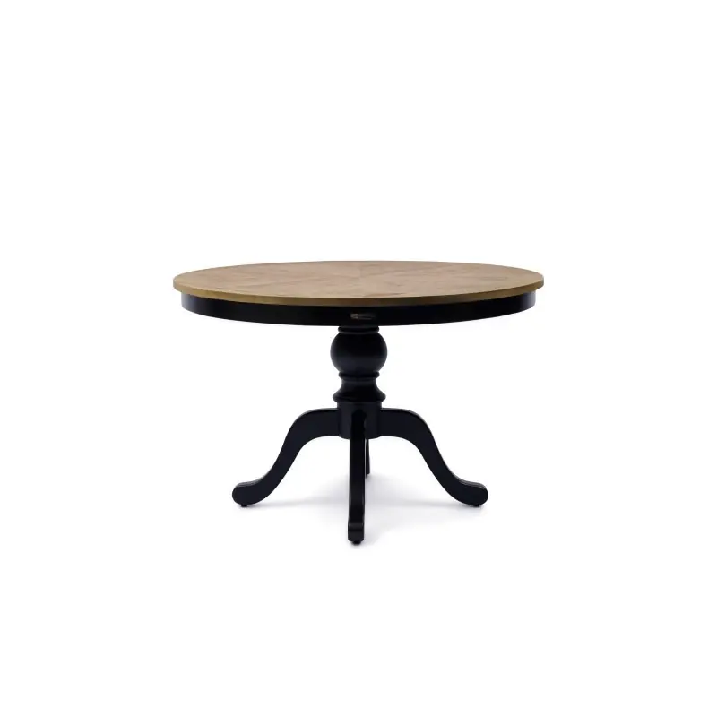 Stół do jadalni Le Marais 120 cm, drewno, czarna podstawa, Riviera Maison Dodaj do koszyka