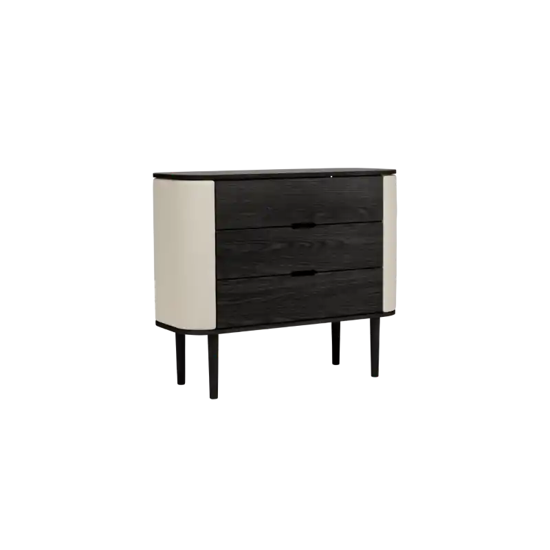 Bestseller Komoda z szufladami Treasures Black Oak/White Sands, Umage