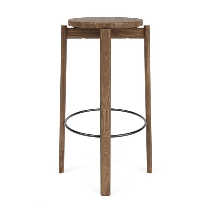 Krzesło barowe PASSAGE 75 cm, orzech/czarny, Audo Copenhagen Zamów dziś