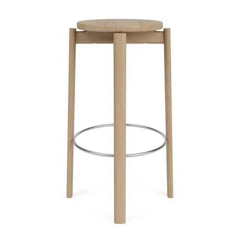 Krzesło barowe PASSAGE 75 cm, dąb naturalny/stal, Audo Copenhagen Wybór klientów