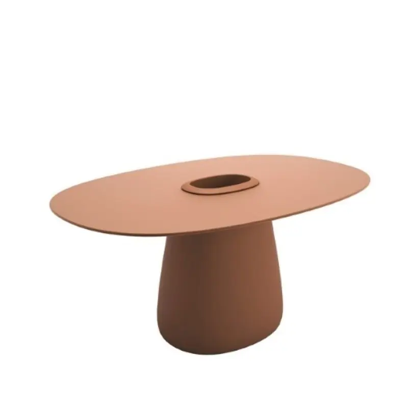 Nie przegap Stół COBBLE, pojemnik, 160cm, HPL, terakota, QeeBoo