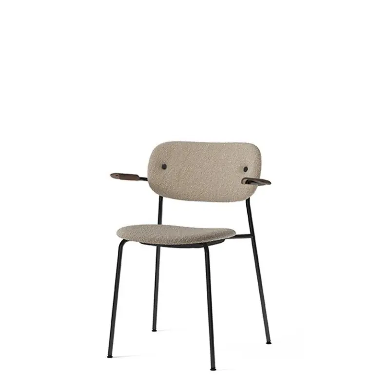 Krzesło Co Dining z podłokietnikiem, beżowy/dąb, Audo Wyjątkowa oferta