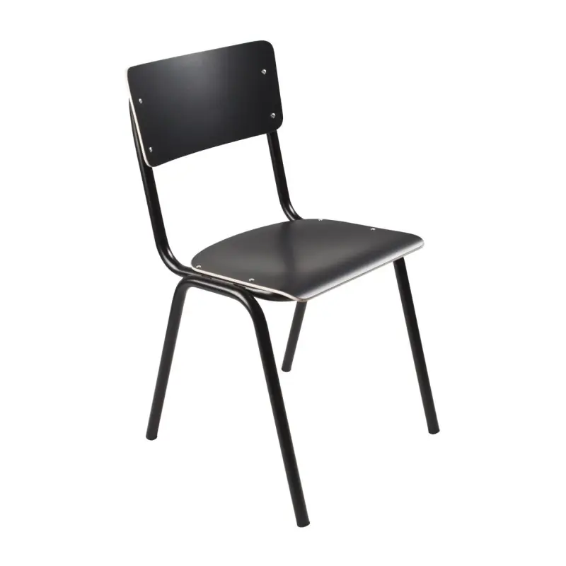 Oferta limitowana Krzesło Back to School, czarne, Zuiver