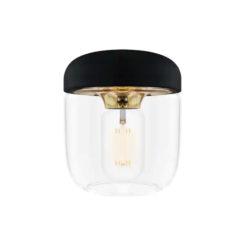 Rabat lampa wisząca / klosz Acorn, czarny/mosiężny, UMAGE