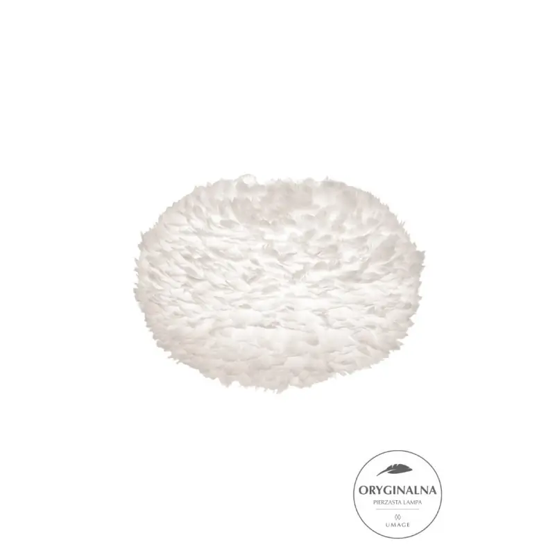Rabat lampa / abażur z piór Eos, Ø75 cm biały, UMAGE