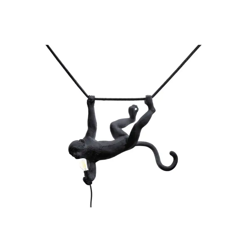 Ekspresowa dostawa Lampa wisząca Monkey Swing zewnętrzna, czarny, Seletti