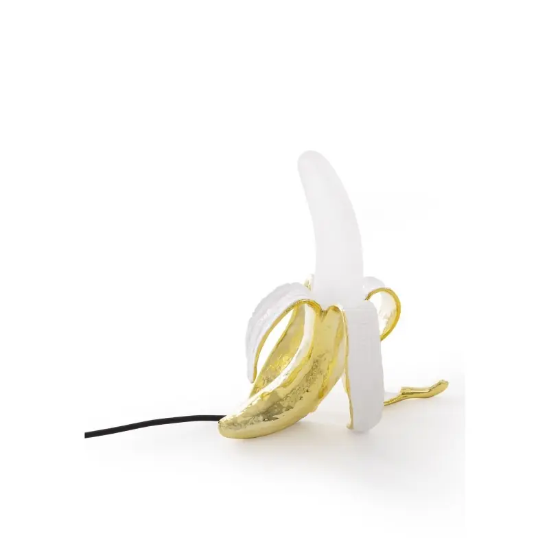 Bezpieczna płatność Lampa stołowa Banana Louie, złoty, Seletti