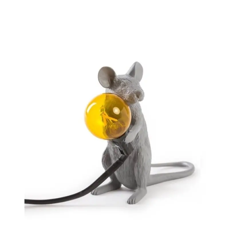 Wyjątkowa oferta Lampa stołowa Mouse Mac, szary, Seletti