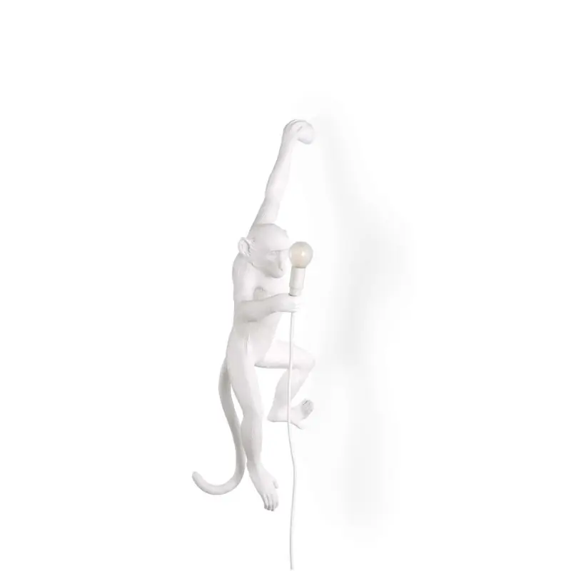 Oferta Lampa ścienna Monkey Hanging Left zewnętrzna, biały, Seletti