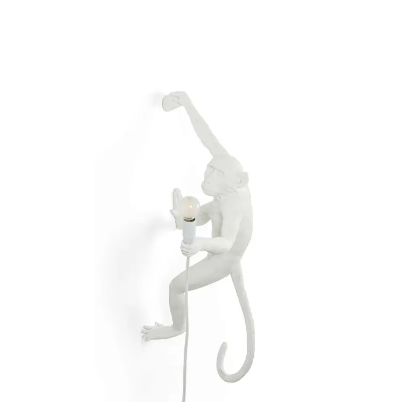 Zamów dziś Lampa ścienna Monkey Hanging Right zewnętrzna, biały, Seletti