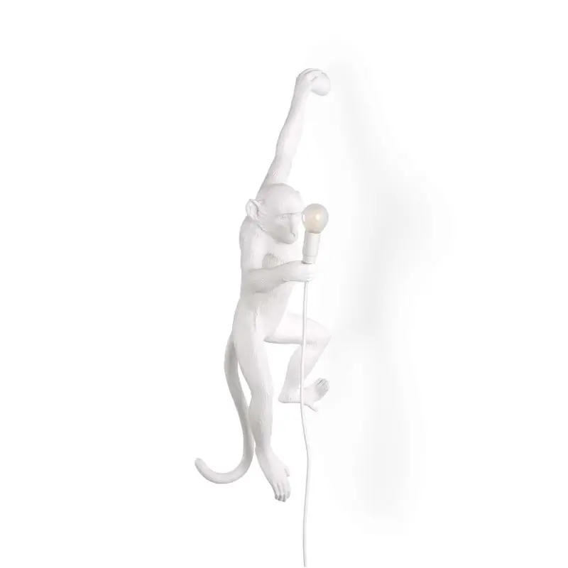 Lampa ścienna Monkey Hanging Left, biały, Seletti Tani
