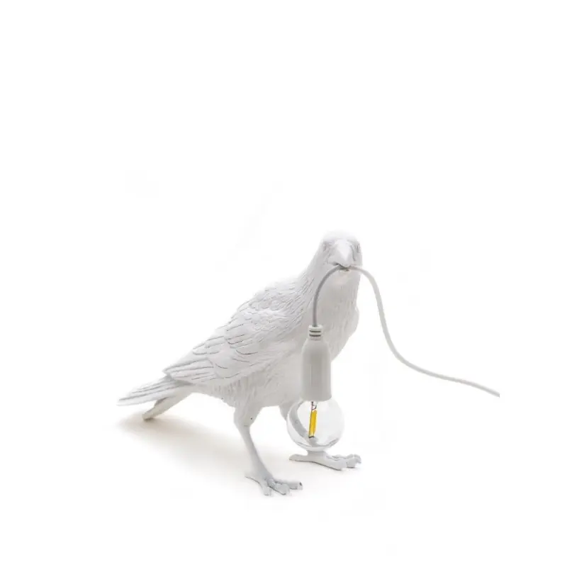 Lampa stołowa Bird Waiting indoor, biały, Seletti Premium