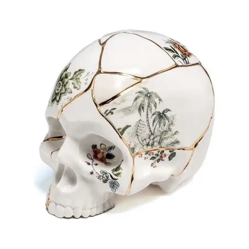 Dekoracja Kintsugi Skull, porcelanowa, Seletti Sprawdź teraz