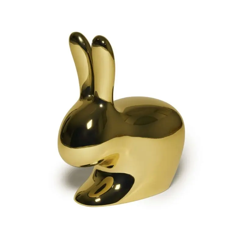 Krzesło Rabbit Chair, metalizowane złote, Qeeboo Wyprzedaż