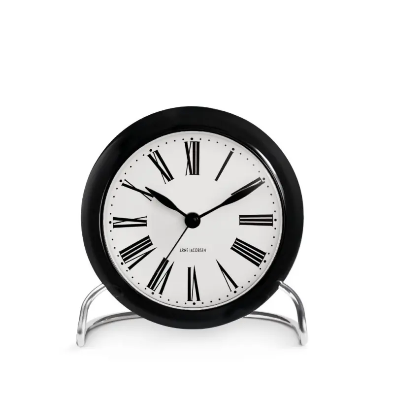 Budzik Arne Jacobsen Roman, czarny, Rosendahl Super okazja