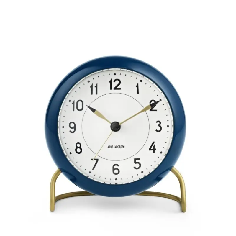 Wyjątkowa oferta Budzik Arne Jacobsen Station, niebieski, Rosendahl