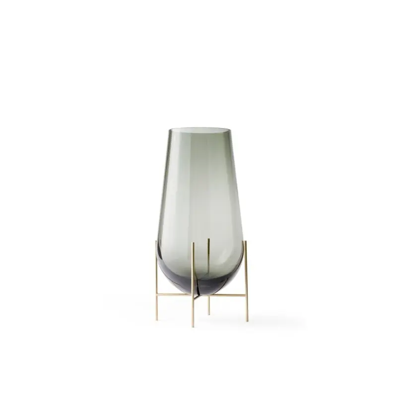 Wazon szklany S Echasse Vase, smoke, Audo Nowy