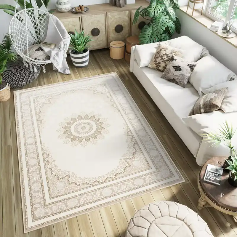 Dywan nowoczesny TP58E SHRNIK CREAM HERA GZU Kremowy 80x150cm Ostatnie sztuki