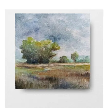 Zniżka Pejzaż- akwarela formatu 15 /15 cm