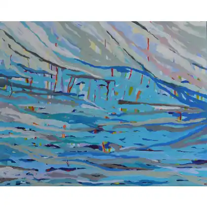 Abstrakcja - Pastelowa fala 80x100 Nowy