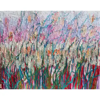 Abstrakcja 70 - Wrzosy, olej 80 x 100 cm Popularny