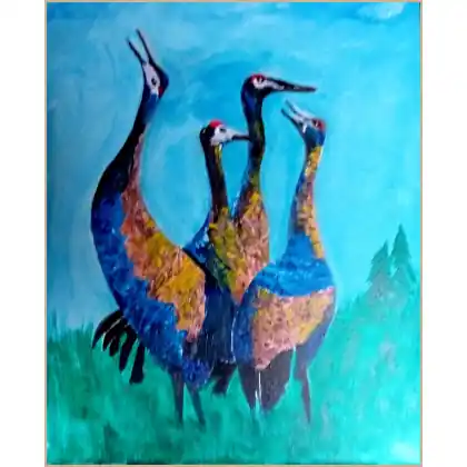 Bezpieczne zakupy Żurawie 1. Akryl 300x500 mm