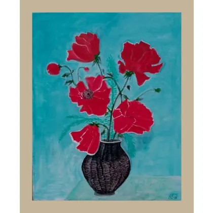 Zniżka Kwiaty, róże 1. Akryl 300x500 mm