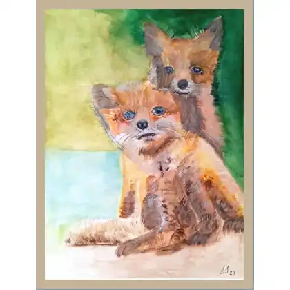 Zniżka Misie, akwarela 240x320 mm