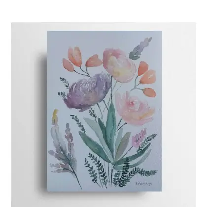 Wyjątkowa oferta Kwiaty - akwarela formatu A5