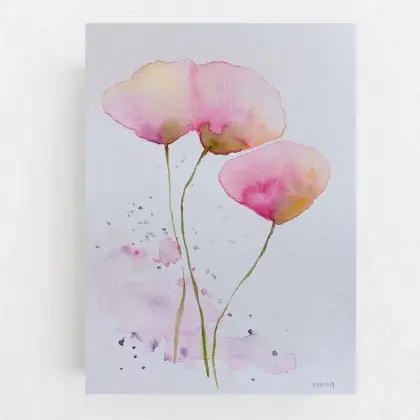 Zniżka Kwiaty - akwarela formatu 32/24 cm