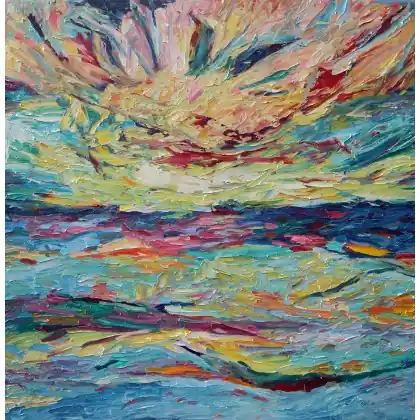 Abstrakcja 147 Gniew aniołów 100 x 100 Wysoka jakość