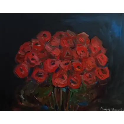 Wybór klientów ,,Róże obraz olejny o wymiarach 40x50.cm.Malowany na podobraziu lnianym .Obraz bez ram