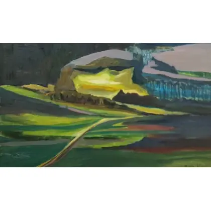 Obniżka ceny ,,Góryobraz olejny o wymiarach 81x65cm.